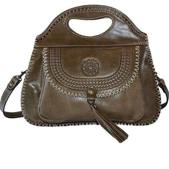 Patricia Nash 'Sevres' Satchel Leather Crossbody